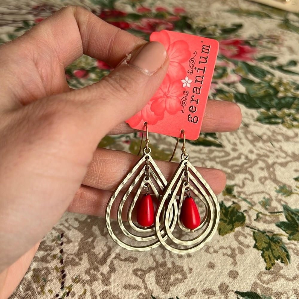Genuine stone earrings